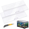Clear Polycarbonate Aquarium Canopy Set 2 Pcs with Handle L398498