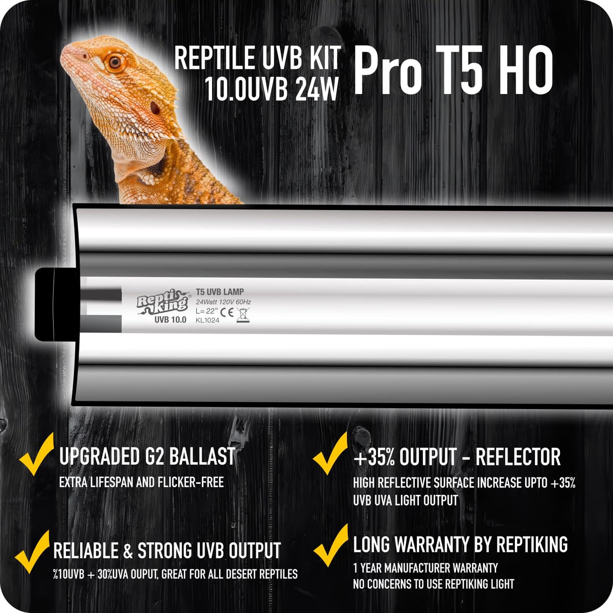T5 UVB Light Kit and 2-Pack Replacement Tubes W7208