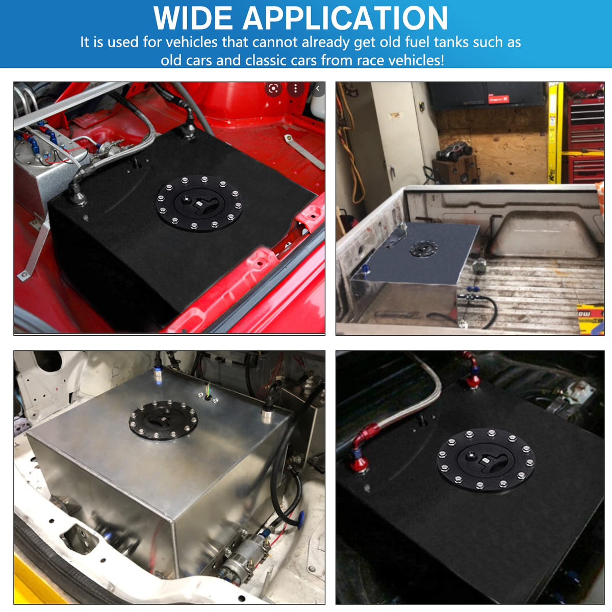 5 Gallon Aluminum Polished Fuel Cell with Cap D7995