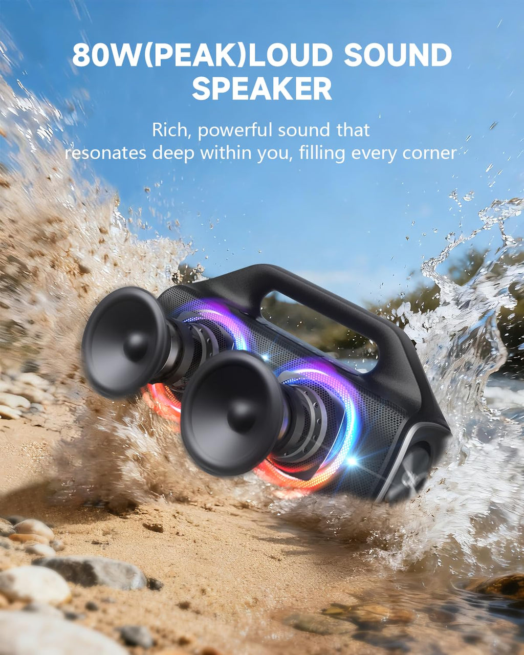 80W IP67 Waterproof Wireless Outdoor Bluetooth Speaker P811900