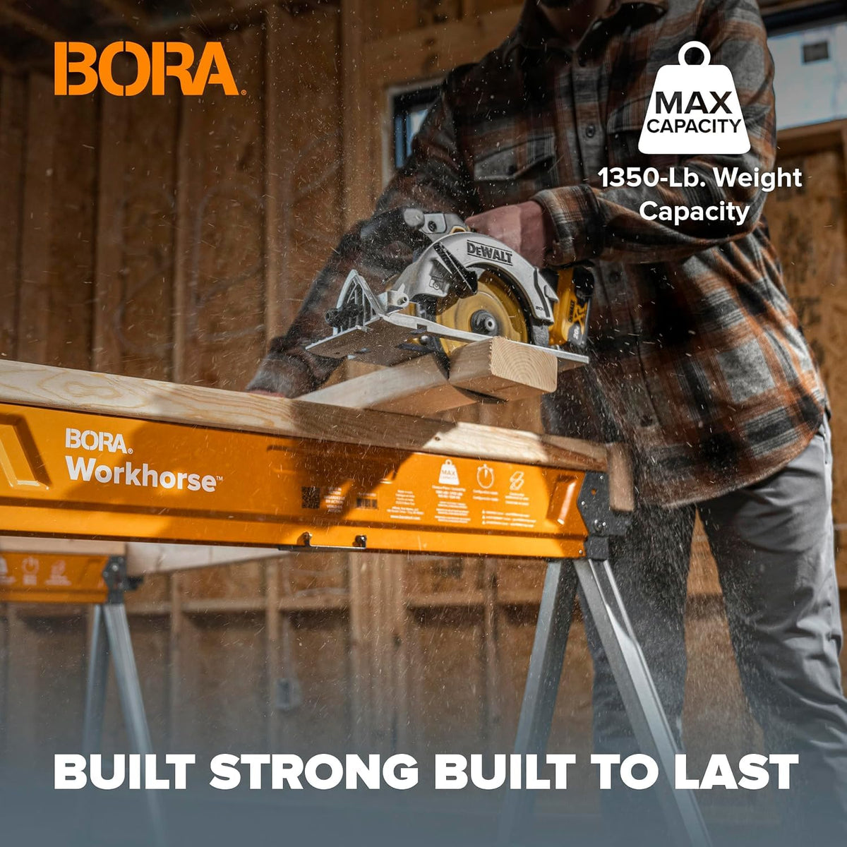 2 Pack Folding Heavy Duty Metal Sawhorse W963