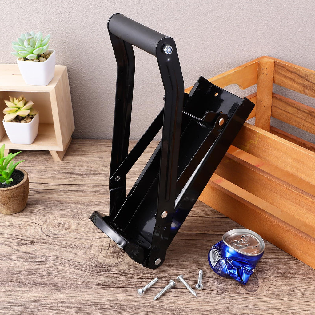Wall Mounted Stainless Steel Can Crusher with Bottle Opener Q34075