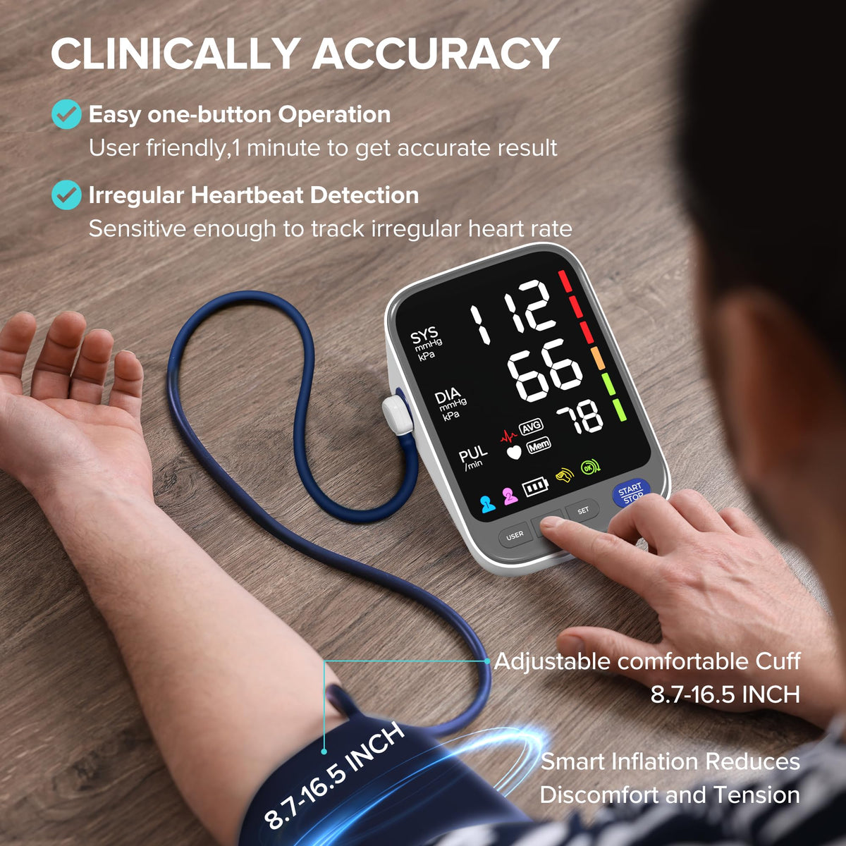 Blood Pressure Monitor Large Cuff White A555753