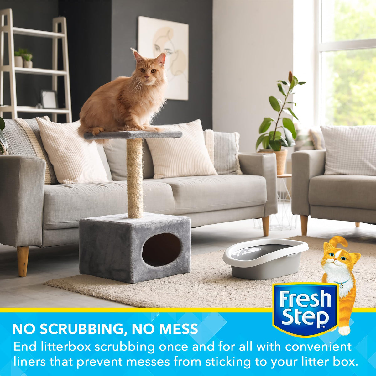 Unscented Drawstring Cat Litter Box Liners, 15 Ct Q38138
