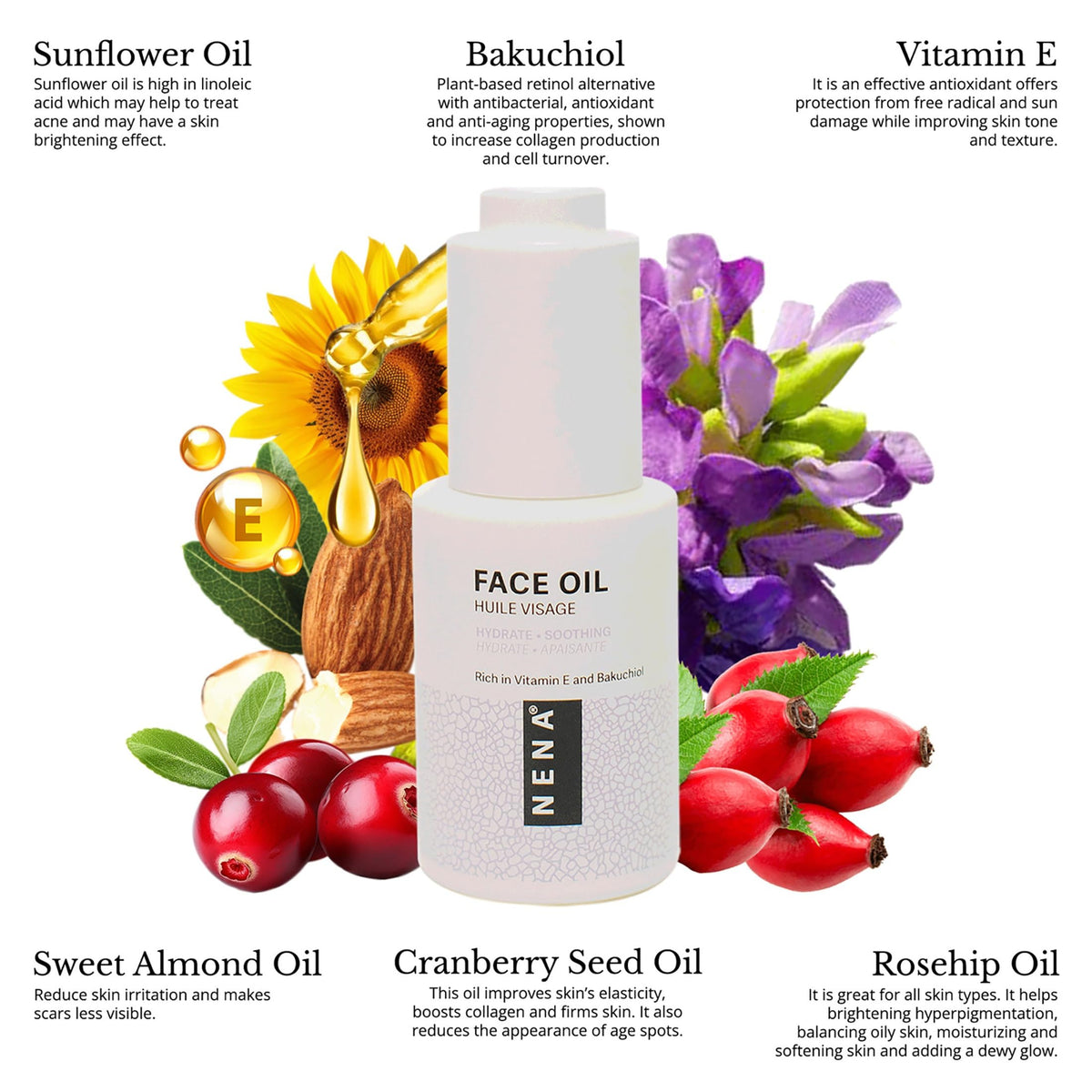 Bakuchiol and Vitamin E Face Oil 1 oz I69816