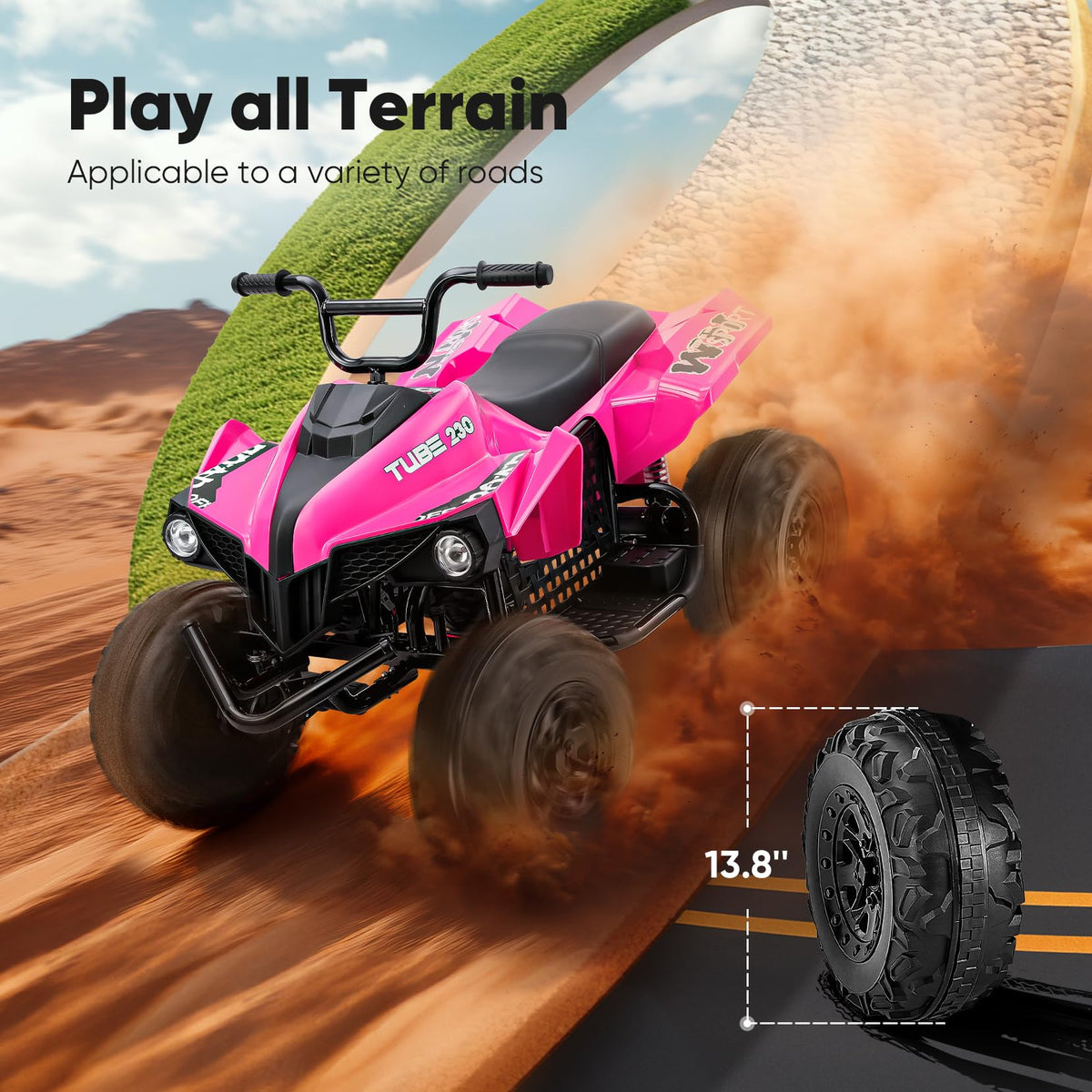 24V 2 Seater 4WD Ride on ATV F23185