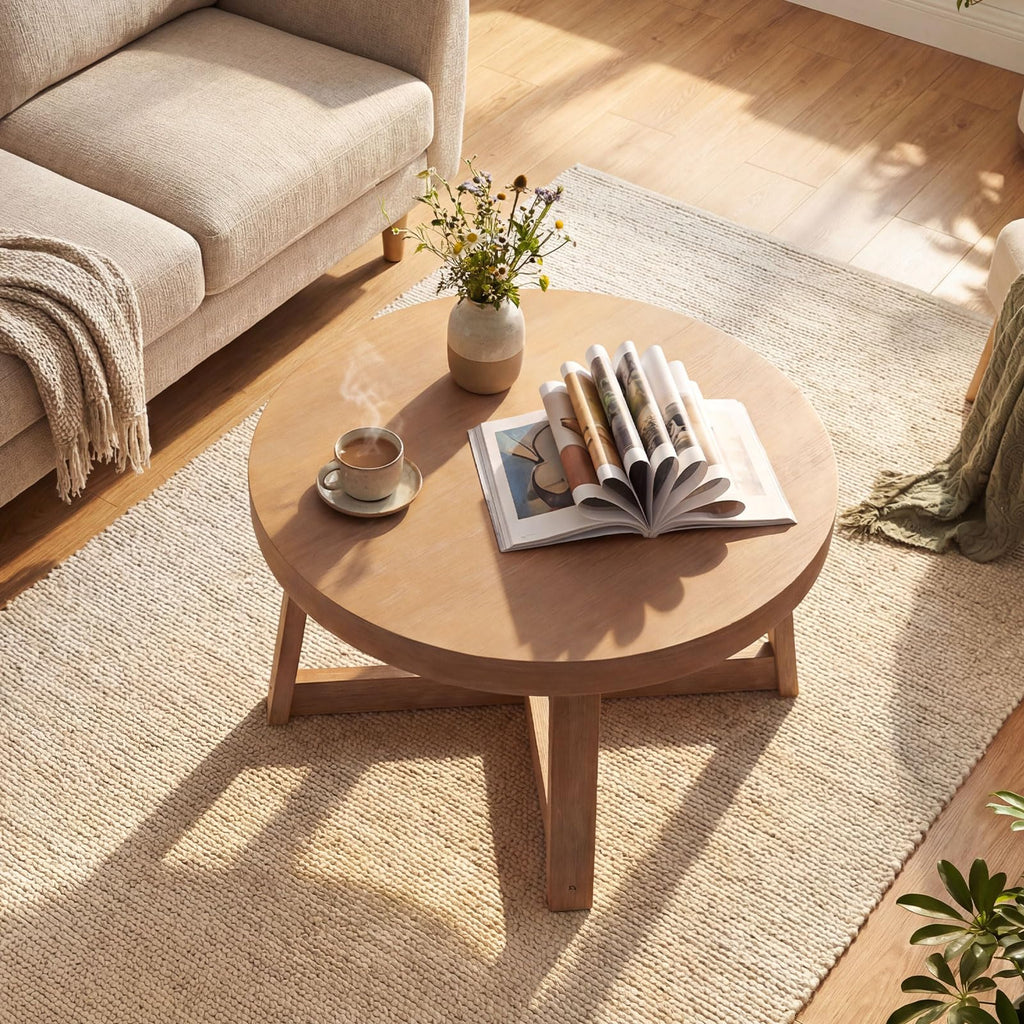 Round Wood Coffee Table A309534