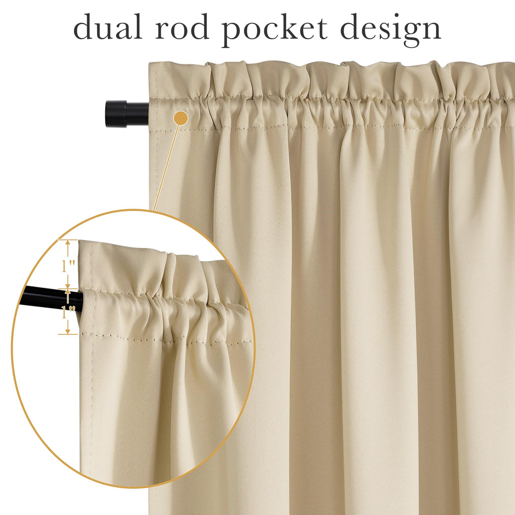 Sidelight Door Curtain 25" W x 72" L Biscotti Beige 1 Panel X274
