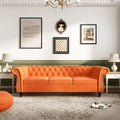 Velvet 3 Seater Tufted Sofa with Rolled Arms F692140
