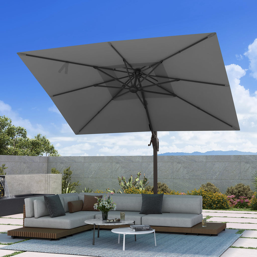 Cantilever Outdoor Patio Umbrella with Base J419