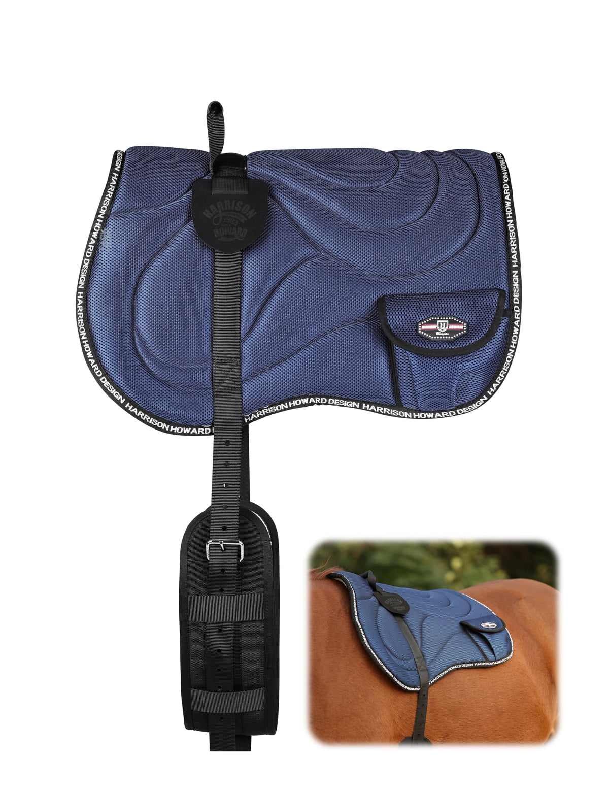 Mesh Bareback Horse Riding Pad with Girth X382