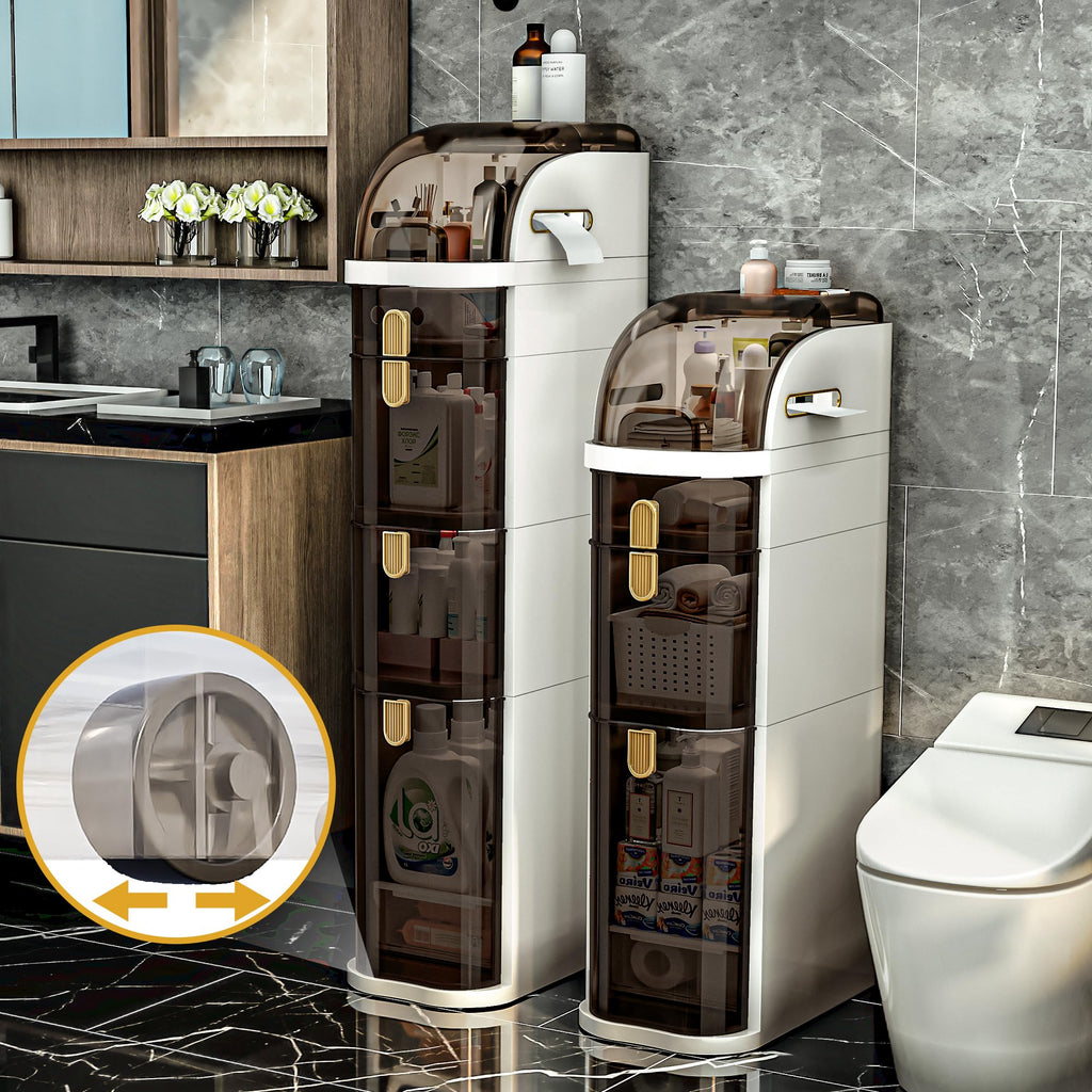 Slim Bathroom Storage Cabinet with Drawers V3340