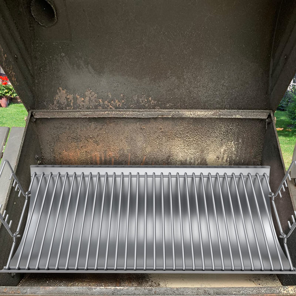 Stainless Steel 27 Inch Charcoal Ash Pan Replacement Parts S6666