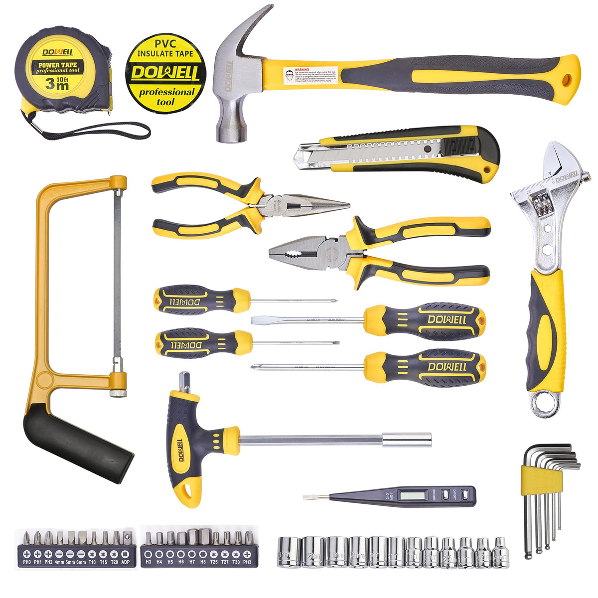 49-Piece Hand Tool Set with Plastic Tool Box J551232
