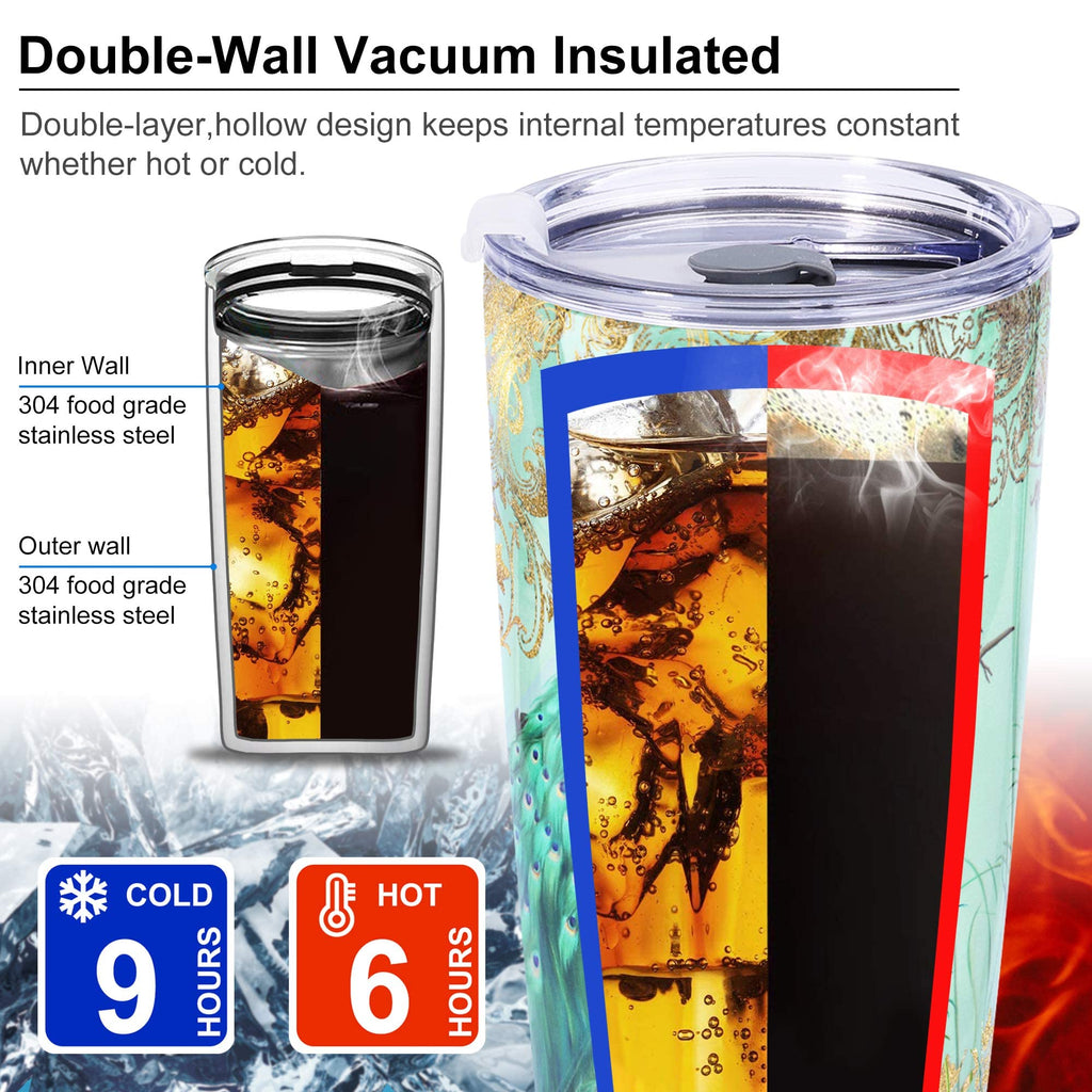20 oz Insulated Stainless Steel Tumbler with Straw Lid K287