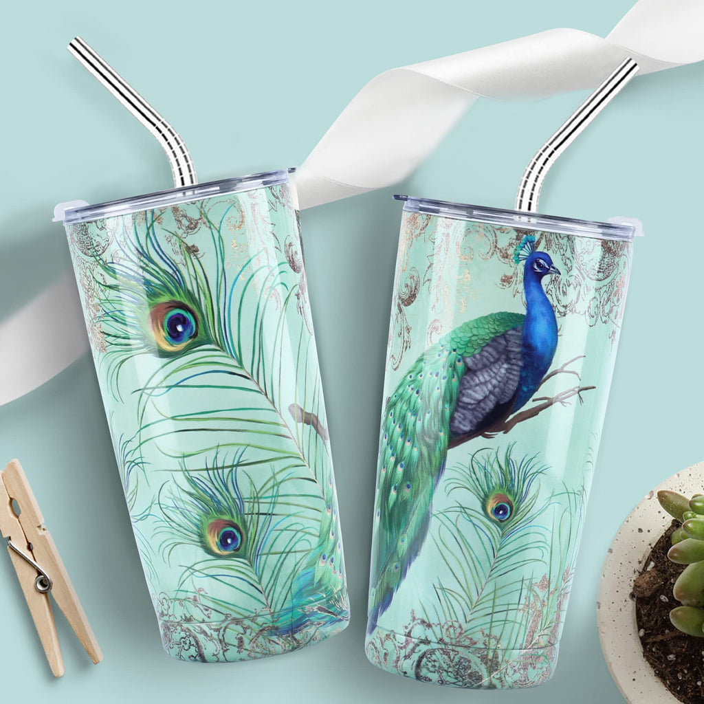 20 oz Insulated Stainless Steel Tumbler with Straw Lid K287