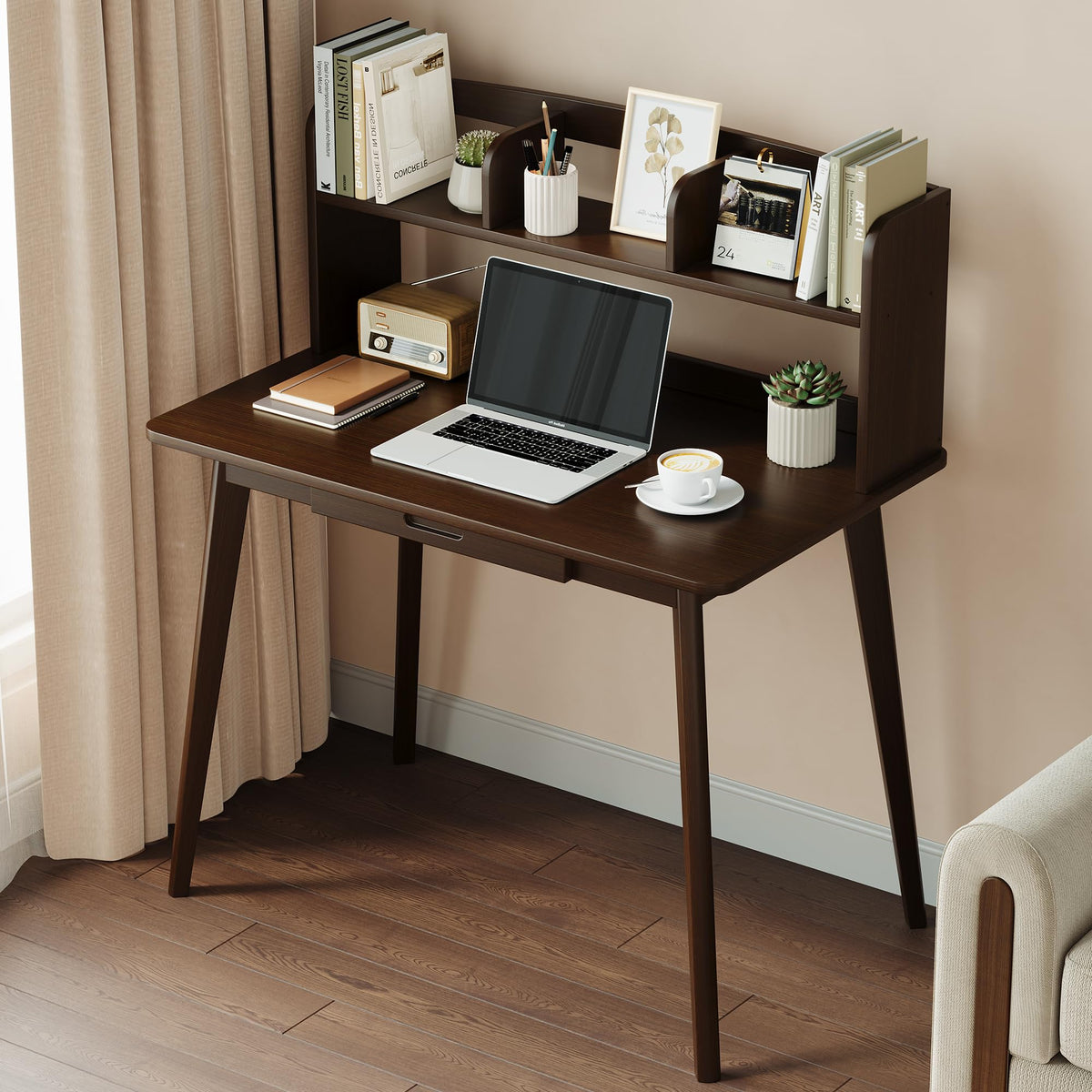 Small Writing Desk with Hutch B39687
