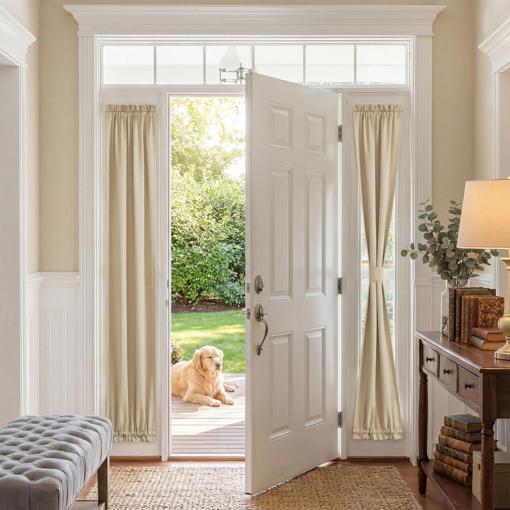 Sidelight Door Curtain 25" W x 72" L Biscotti Beige 1 Panel X274