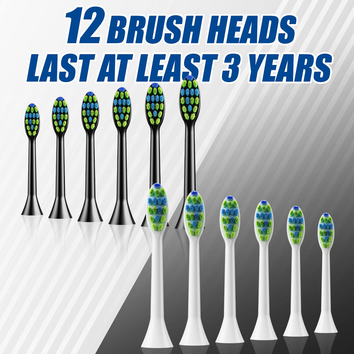 Sonic Electric Toothbrush with 12 Brush Heads 2 Pack G34617