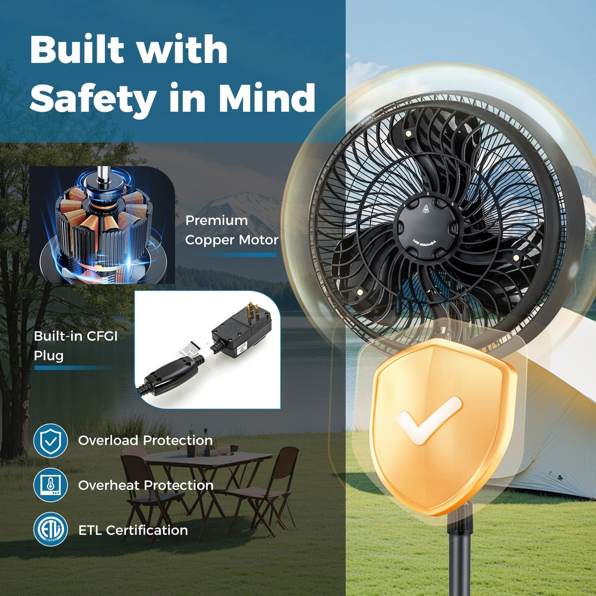 16 Inch Oscillating Pedestal Fan H50175