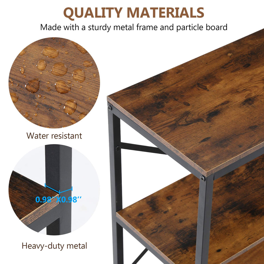 70.9 Inch 3-Tier Console Table with Storage Shelves C374