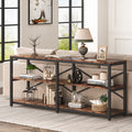70.9 Inch 3-Tier Console Table with Storage Shelves C374