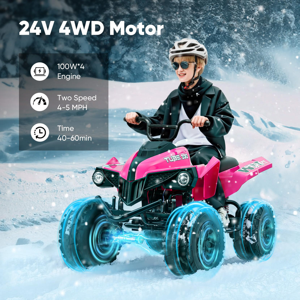 24V 2 Seater 4WD Ride on ATV F23185