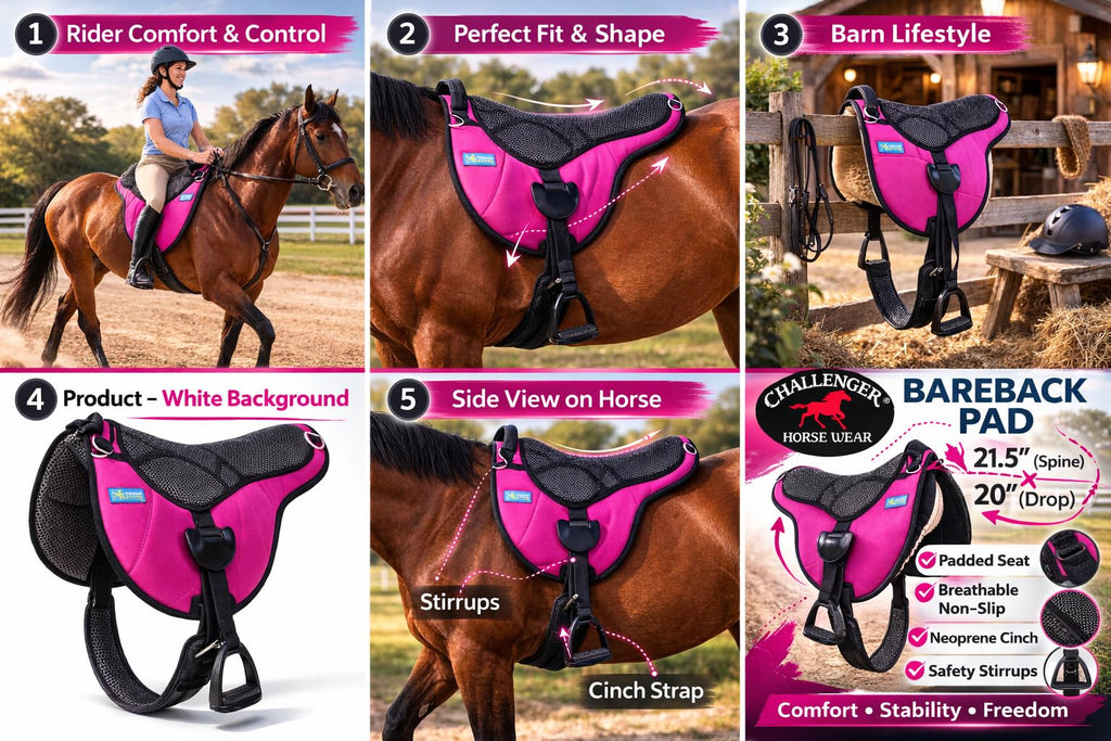 Neoprene Padded Anti-Slip Bareback Saddle Pad F516