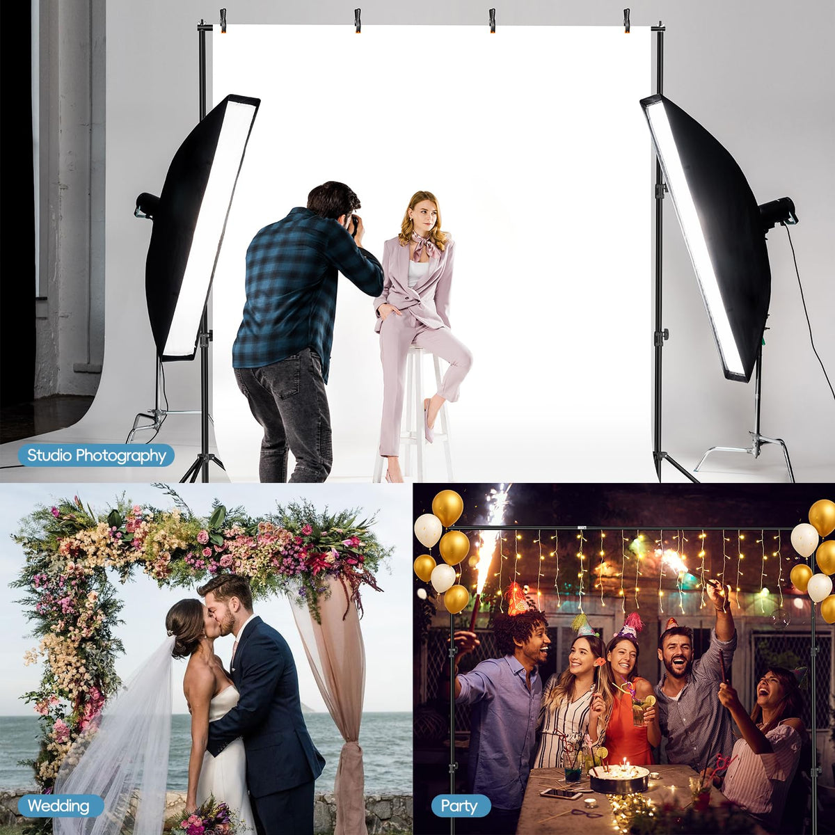 10x10Ft Heavy Duty Adjustable Backdrop Stand M82483