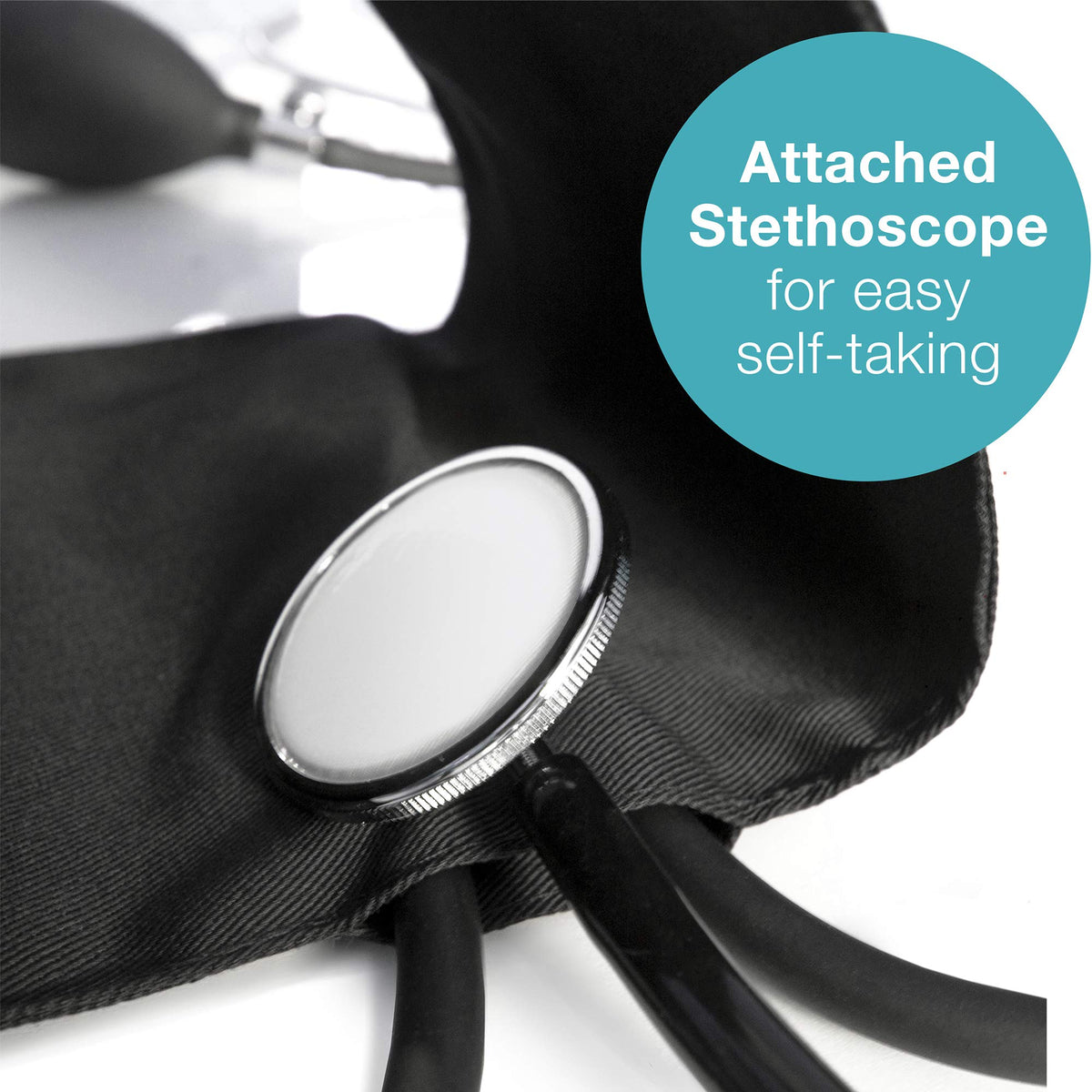 Manual Blood Pressure Monitor with 13-17 Inches Cuff and Attached Stethoscope K748239