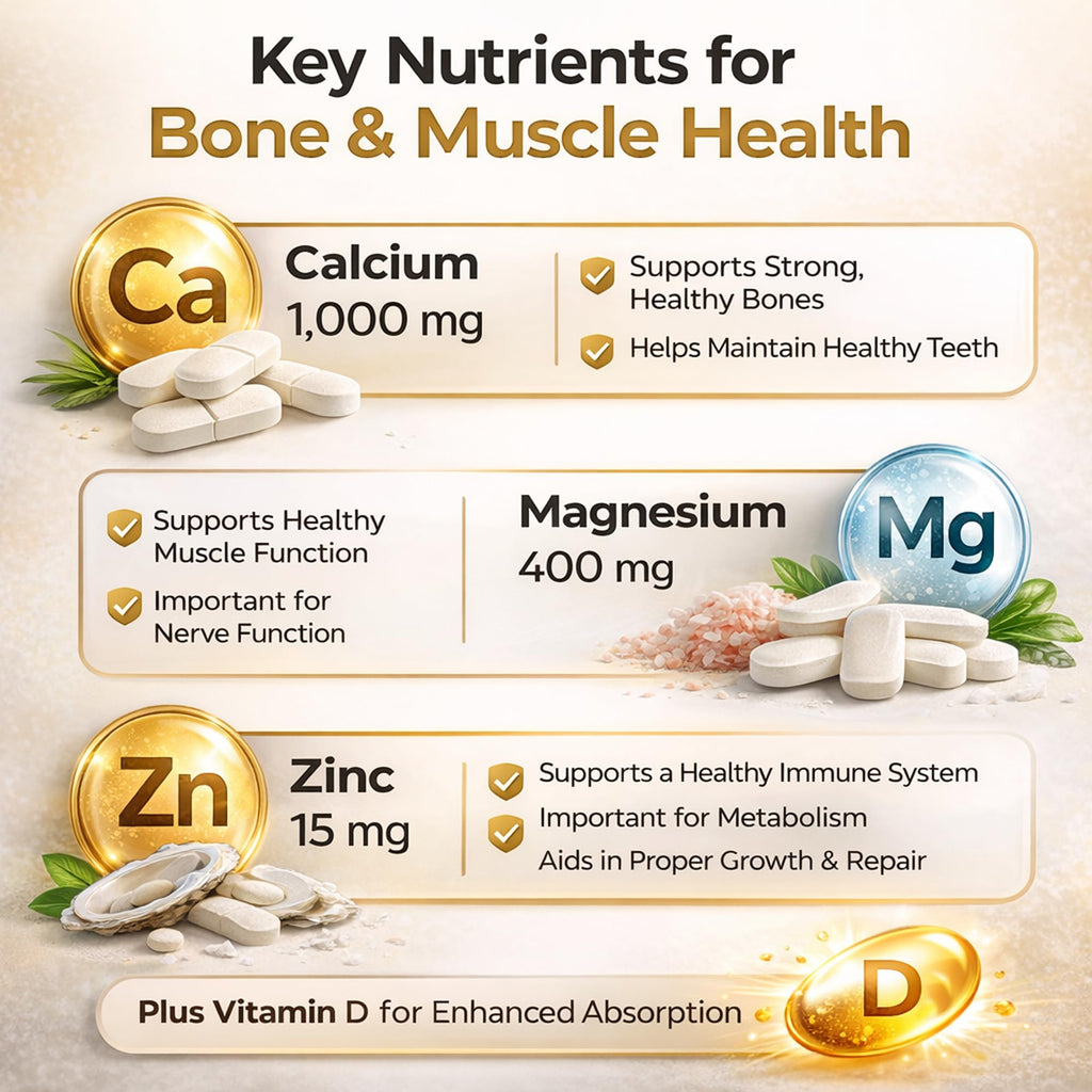 Calcium Magnesium Zinc Vitamin D3 250 Coated Caplets A59964