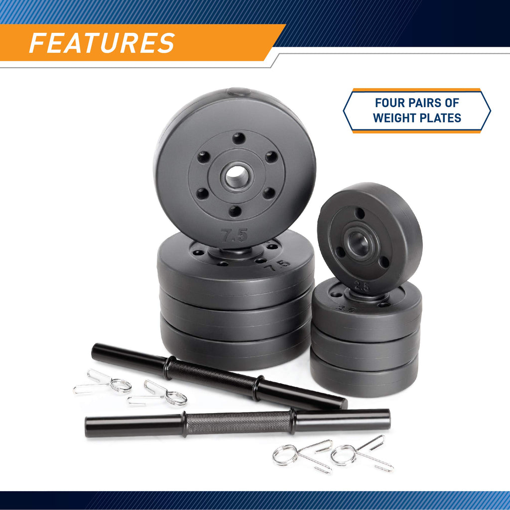 40 lbs Adjustable Dumbbell Set L8051