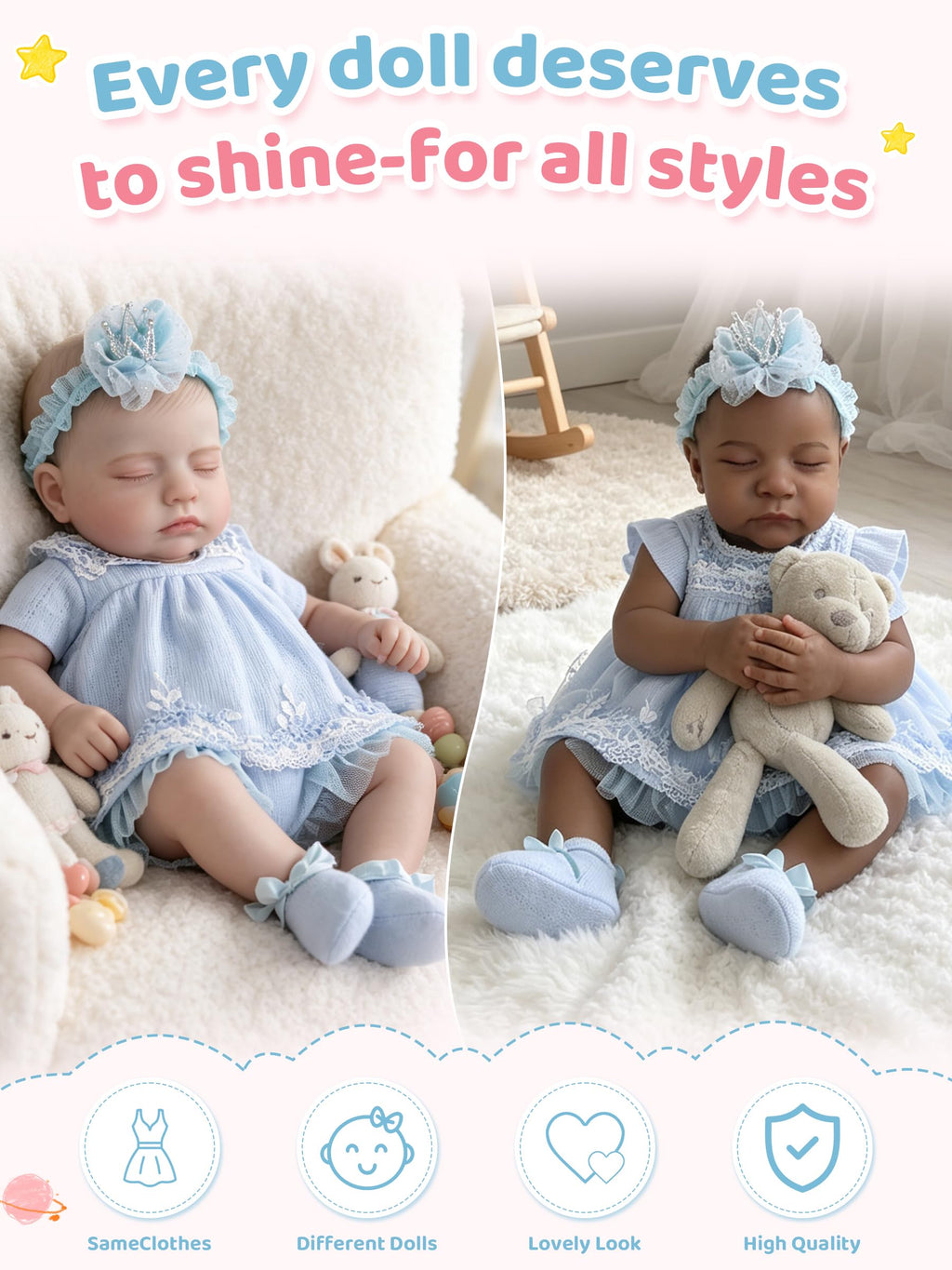 Blue Baby Doll Clothes 17-20 Inches V394657