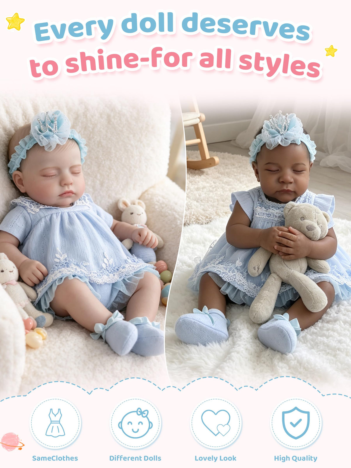 Blue Baby Doll Clothes 17-20 Inches V394657