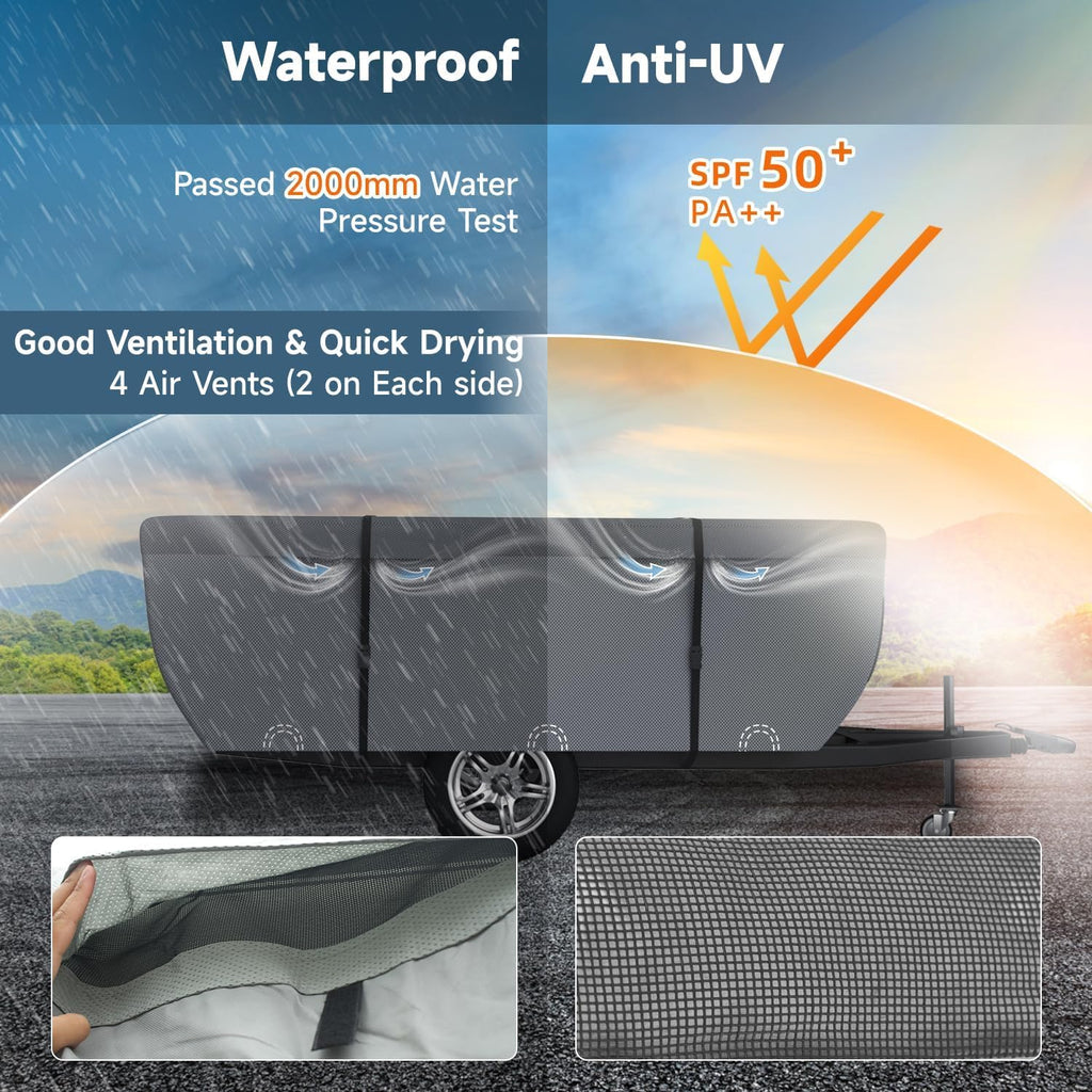 Waterproof Anti-UV Pop Up Camper Cover Fits 14'-16' Trailers W905375