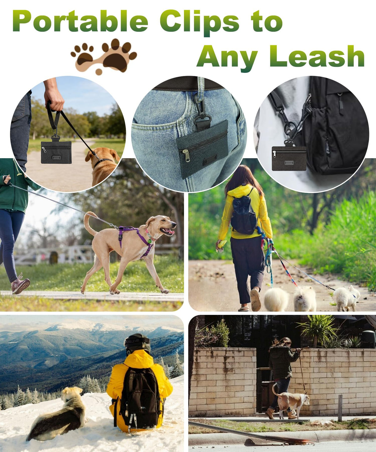 200 Pack Dog Poop Bags Rolls with Dispenser V9687