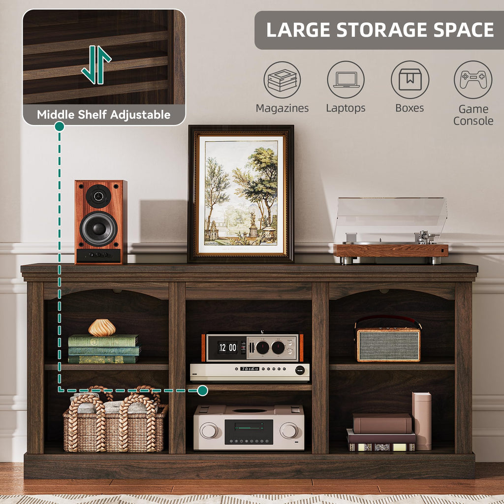 Farmhouse TV Stand with Cord Management H4342