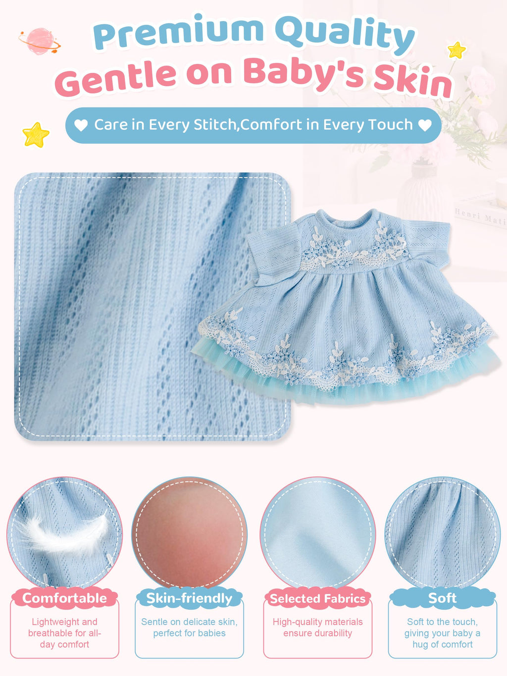 Blue Baby Doll Clothes 17-20 Inches V394657