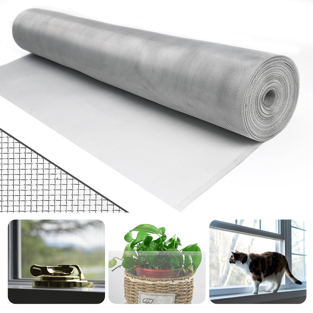 Aluminum Window Screen Mesh Roll 48 in x 100 ft 18x16 Mesh A615099