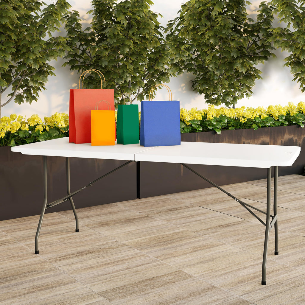 White 6ft Portable Folding Table M49079