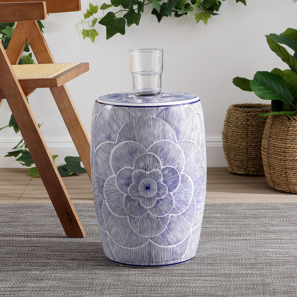 Ceramic Drum Garden Stool Side Table G5688